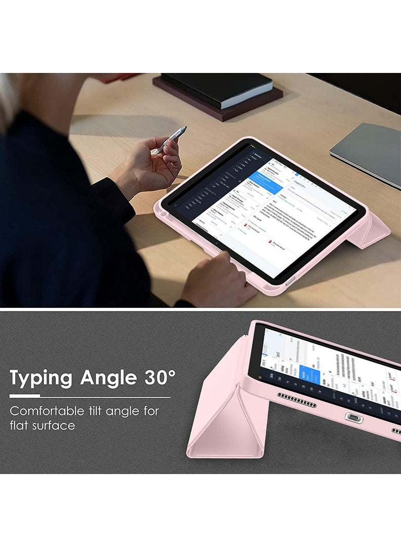 Theodor Case Compatible with iPad (A16) 11th Gen 11 Inch 2025/10th Gen 10.9 Inch 2022 Smart Case with Pencil Holder, Protective Case with Soft TPU Back, Auto Sleep/Wake Cover, Pink - Image 4